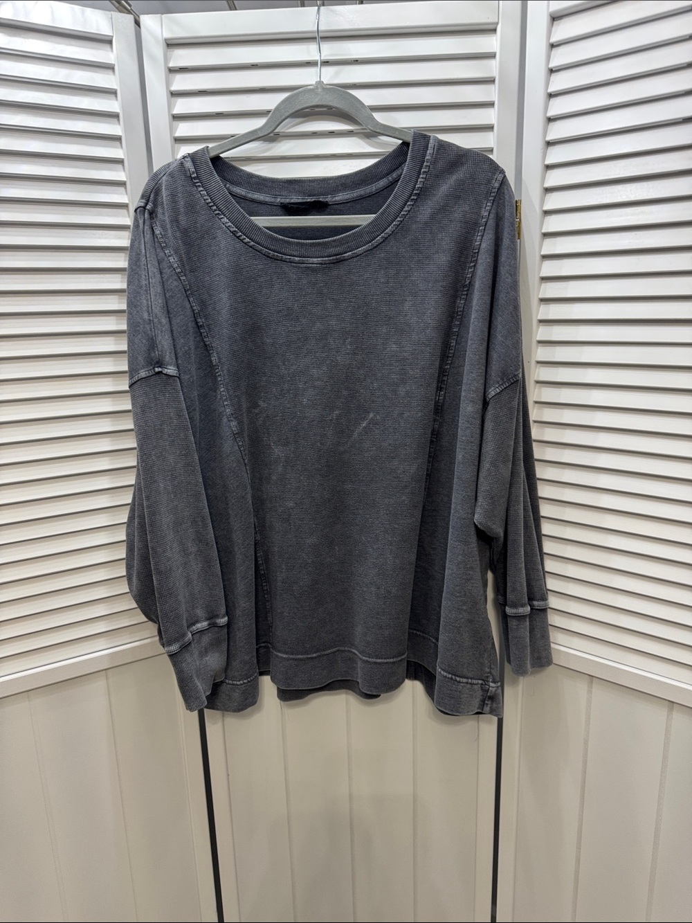 Washed Black Crewneck Sweatshirt